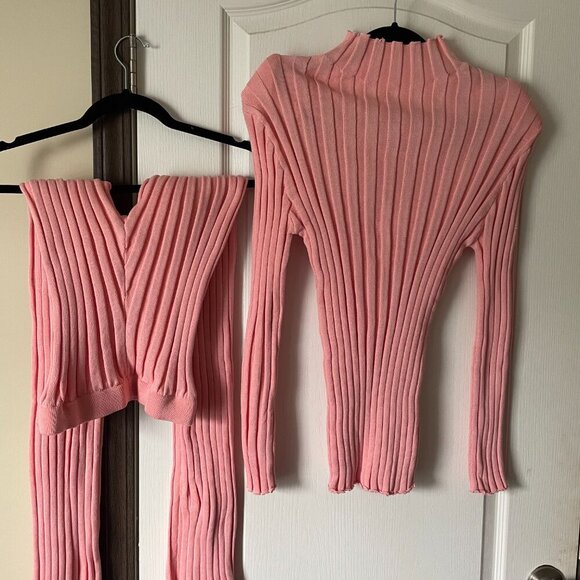 Sugar Popped | Ultra Luxe Ribbed 2-Piece Lounge Set | Blush Pink | Size L | NWOT - Picture 4 of 7